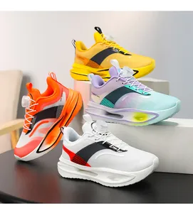 Scarpe da corsa in mesh per bambini con sistema di allacciatura a fibbia rotante