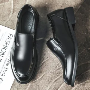 Herren Business Casual Loafer Regeneriertes Leder Slipper Britischer Stil Runde Zehe Nähte Low Top Herrenschuhe