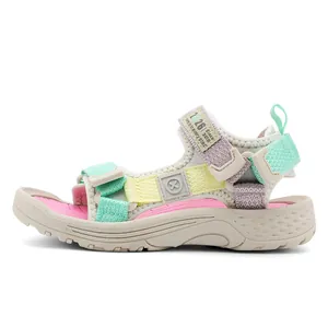 Modische Mädchen-Sandalen in Pastelltönen für Outdoor und Strand mit Klettverschluss
