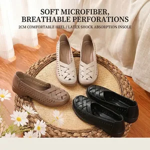 Chaussures plates élégantes et respirantes pour femmes avec un talon confortable de 2 cm