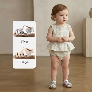 Sandali estivi per bambine con fiori e suola morbida antiscivolo