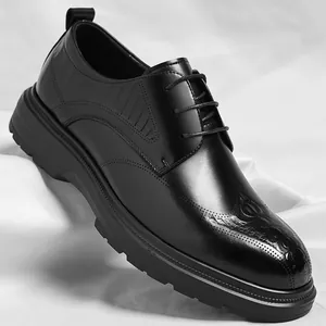 Men Business Formal Shoes Crocodile Pattern Synthetic Leather Lace Up Breathable Wedding Office Dress Shoes Oxford Shoes For Men