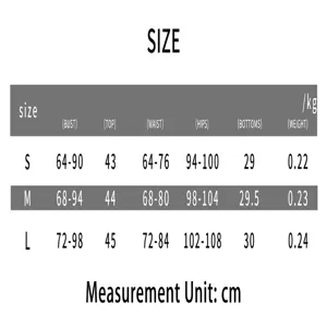 Detailed size chart for women's V-neck halter top and shorts set measurements