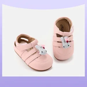 Zomer Baby Loopschoentjes Meisjes Microvezel Lederen Sandalen Zachte Zool Antislip Teenbescherming Peuter Schoenen