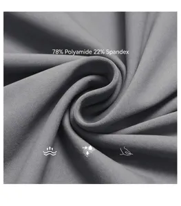 Macro detail van ademende 78% nylon 22% spandex dubbel geborstelde sportstof textuur