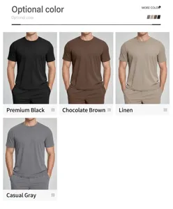 Sport-T-shirts voor heren verkrijgbaar in diverse kleuren zoals zwart en bruin.