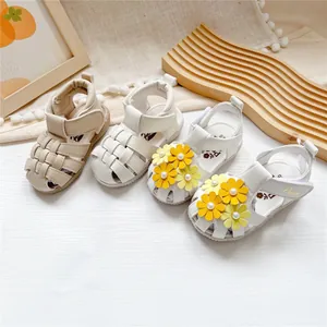 Preen Baby Kleinkind Schuhe Geschlossene Zehe Sommer PU Leder Sandalen Für Jungen Mädchen Mit Klettverschluss Rutschfeste Lauflernschuhe