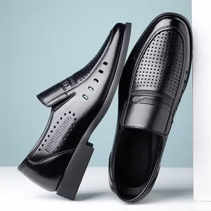 Zapatos de Vestir de Cuero para Hombre Diseño Calado Transpirables Mocasines Sin Cordones para Oficina Trabajo Diario Talla Grande