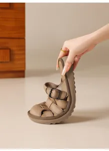 Flexible soft sole vintage women's sandal showing extreme comfort and durability