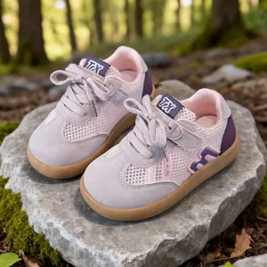 Atmungsaktive Mesh-Sneaker für Kleinkinder in Rosa und Lila für Frühlingsaktivitäten