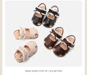 Prinsessensandalen voor babymeisjes met kantafwerking en een schattige strik