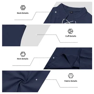 Detailed views showing neck drawstring, cuff stitching, hem line, and linen fabric texture