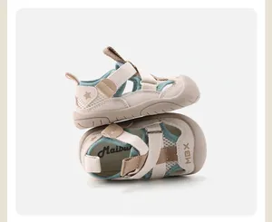 Breathable mesh toddler sandals with soft anti-slip soles and protective closed-toe design.
