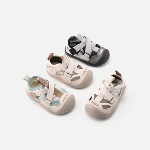 Toddler anti-slip closed-toe mesh sandals in various colors for boys and girls