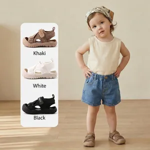 Comfortable kids summer sport sandals with closed-toe design in multiple colors