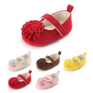 Cotton Fabric Baby First Walker Shoes Soft Sole 3D Flower Princess Toddler Shoes Infant Girls Spring Summer Autumn Non-Slip Shoes