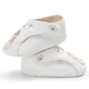 Chaussures de marche souples pour bébés de 0 à 1 an avec broderie animale mignonne