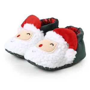 Süße Weihnachtsmann Baby Winterschuhe mit weicher Sohle und Futter