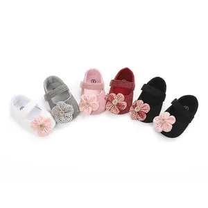 Surtido de lindos zapatos para bebés con flores en varios colores para recién nacidas niñas
