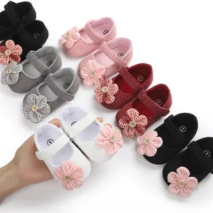 Zapatos de princesa con flores para bebé niña de 0 a 1 año, varios colores disponibles