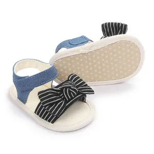 Detail von Baby-Sommersandalen mit atmungsaktivem Stoff und rutschfester Sohle