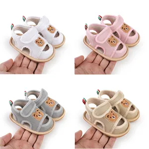 Baby Lauflernschuhe Cartoon Bär Mesh Atmungsaktiv Weiche Sohle Rutschfest Erstlingsschuhe Für Jungen Mädchen Sommer Sandalen