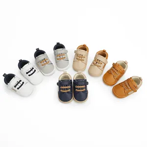 Variety of soft faux leather baby walker shoes for infants 0-12 months in multiple colors
