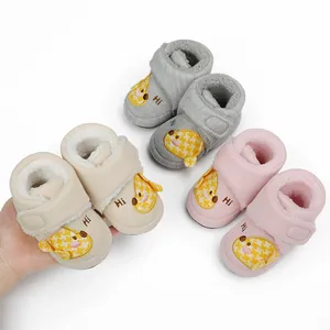 Gemütliche, weiche, fleecegefütterte Winter-Lauflernschuhe für Babys von 0-1 Jahr