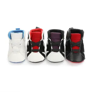 Soft sole baby basketball pre-walker shoes for infants in multiple colors 0-1Y
