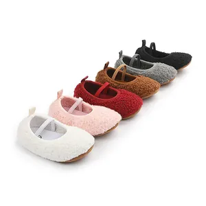 Multiple colors of soft plush baby walking shoes for infant toddler boys and girls