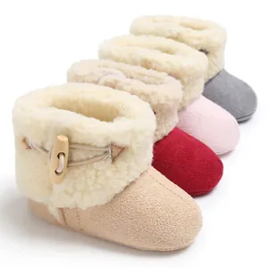 Cozy baby snow boots with faux fur lining and anti-slip soles in multiple colors.