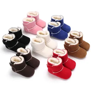 Baby Sneeuwlaarzen Kleuter Winter Lauflernschuhe Warm Fleece Gevoerd Antislip Zachte Zool Klittenbandsluiting Enkellaarsjes