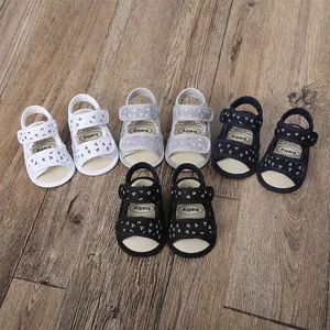 Comfortable infant summer sandals for 0-1 year olds in four diverse stylish colors