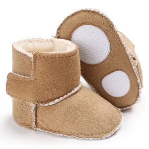 Botas de invierno para bebé con suela antideslizante y forro de piel