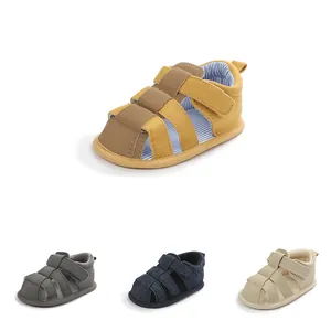 Sandalias de Verano para Bebé Zapatos de Aprendizaje de Tela Transpirable Suela Blanda Antideslizante para Interior Exterior