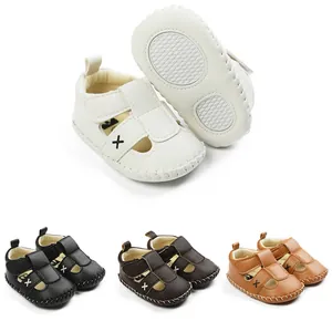 Baby First Walker Shoes Soft Sole Breathable PU Leather Infant Sandals Hollow Out Toddler Summer Shoes For Boys Girls