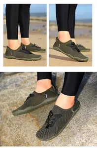 Detail shots of quick-dry outdoor water shoes for beach and trekking activities.
