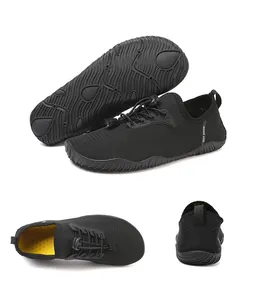 Detailed views of quick-dry water shoes with non-slip rubber soles for outdoor swimming