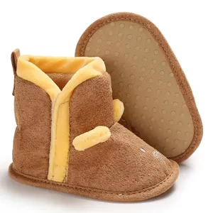 Bottes d'hiver chaudes pour bébé avec semelle souple antidérapante pour la marche