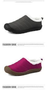 Zwei Paar gesteppte Winter-Slipper mit warmem Fellfutter und rutschfesten Sohlen