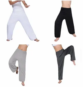 Pantalones de yoga y Tai Chi holgados para hombre en cuatro colores muy cómodos
