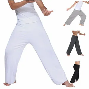 Pantalones de yoga Tai Chi holgados para hombre para el ejercicio matutino y el ocio en colores