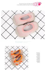 Detailed view of breathable knit baby walker shoes with soft rubber soles