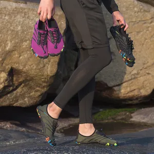 Quick-dry unisex water shoes for beach and snorkeling with non-slip colorful soles