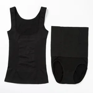 Zweiteiliges Postpartum-Shapewear-Set mit Kompressionsweste und hoch tailliertem Slip.