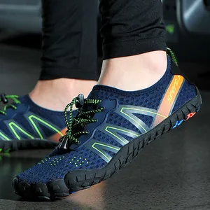 Unisex Five-Finger Water Shoes Quick-Dry Breathable Lycra Upper Anti-Slip Rubber Sole Barefoot Beach Swimming Diving Snorkeling Wading Shoes