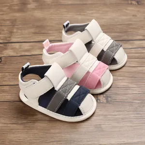 Baby First Walker Shoes Summer Infant Sandals Soft Sole Breathable Toddler Learning Shoes Heart Pattern Hook and Loop Sneakers