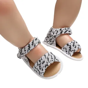 Breathable knit soft sole baby walking sandals for 0-1 year old newborn infants