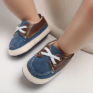 Zachte denim babyschoentjes voor baby's van 0-1 jaar, casual loopstijl