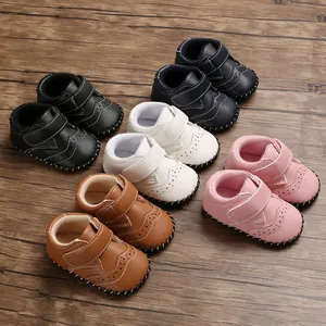 Detailed display of non-slip baby walking shoes available in various colors for infants